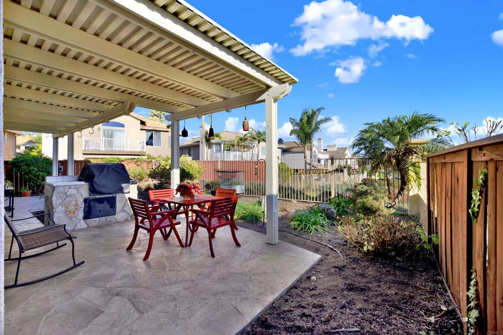 2022 Highland View Escondido, CA 92026 - Photo 26 of 47 a view of a patio with a table and chairs under an umbrella