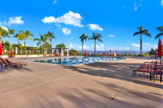 a view of a water fountain in front of building