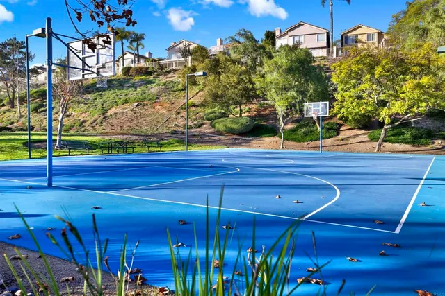 an outdoor view with patio