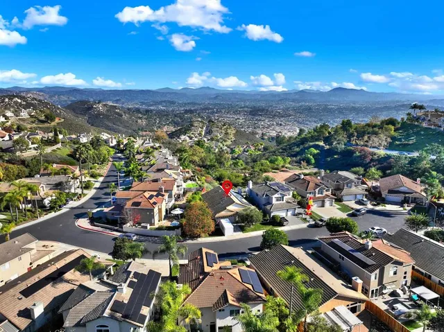 an aerial view of a city