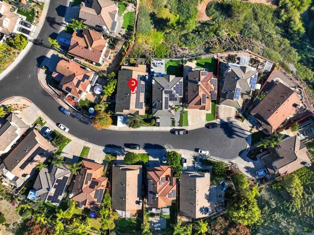 an aerial view of multiple house