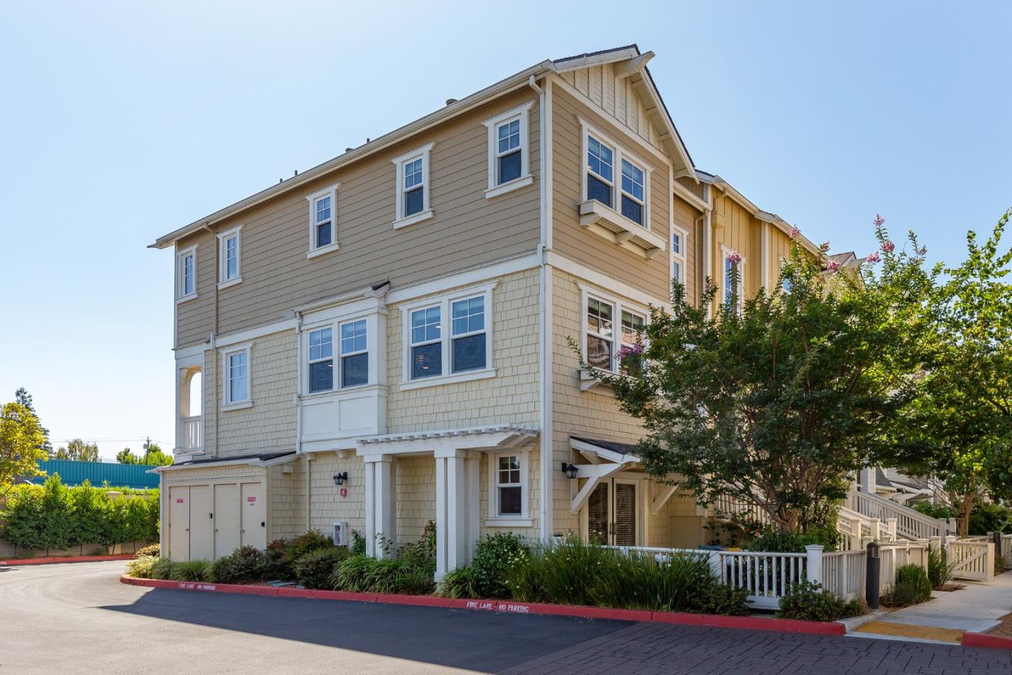 a front view of a building