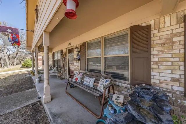 a building outdoor space with patio view
