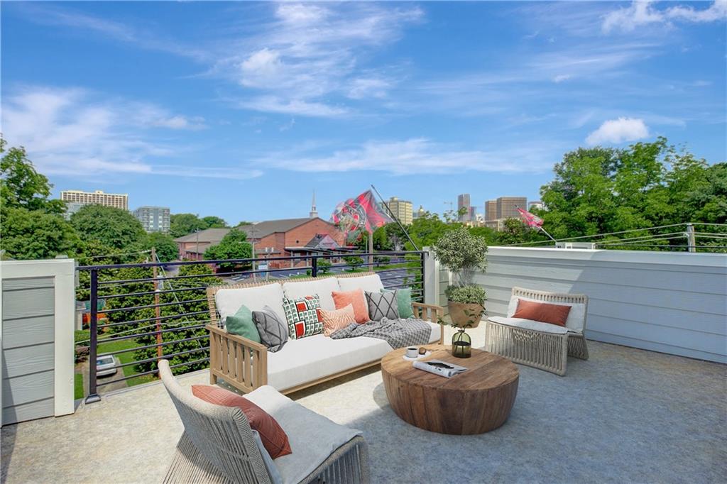 454 Connally Street Southeast Atlanta, GA 30312 - Photo 30 of 32 a outdoor living space with furniture and garden view