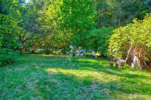 a view of yard with green space