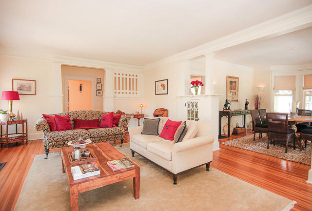 21 Old Studio Road New Canaan, CT 06840 - Photo 6 of 39 a living room with furniture and a dining table with wooden floor