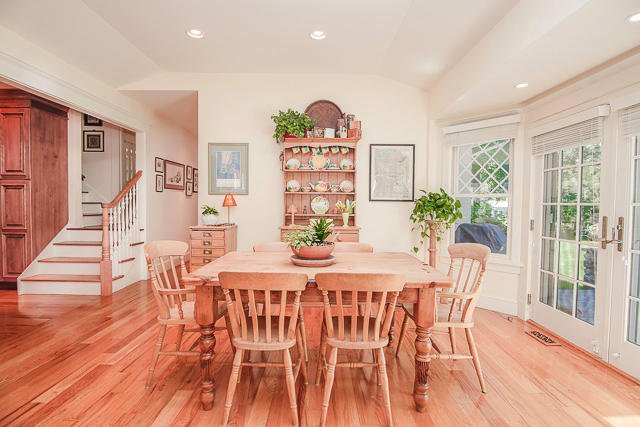 21 Old Studio Road New Canaan, CT 06840 - Photo 10 of 39 a view of a dining room with furniture window and wooden floor