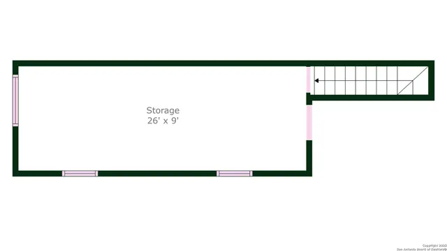 a picture of a bench in a building