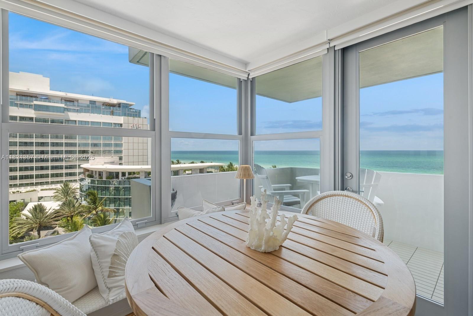 2899 Collins Avenue, Unit 1025 Miami Beach, FL 33140 - Photo 10 of 19 a view of a balcony with table and chairs