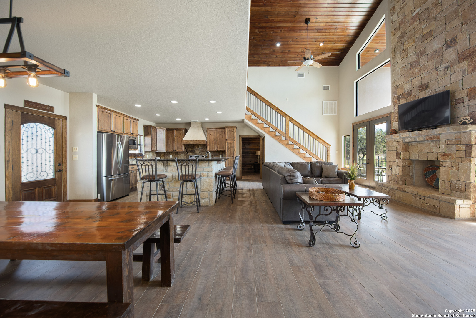 24 Morning Dew Concan, TX 78838 - Photo 66 of 88 a dining room with furniture and wooden floor
