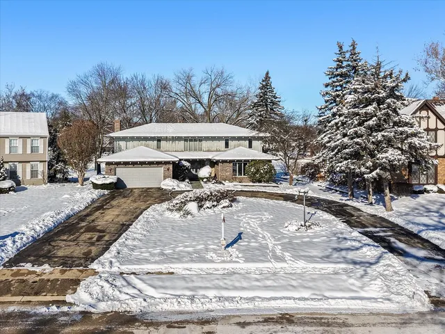 an aerial view of multiple house
