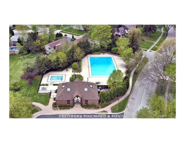 an aerial view of a park