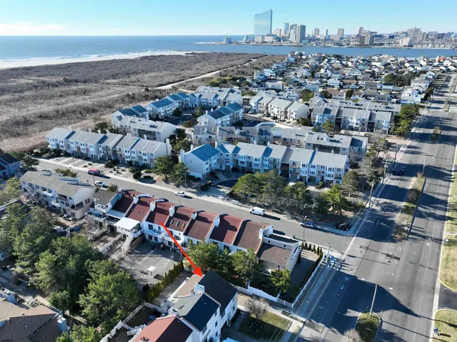 an aerial view of multiple house