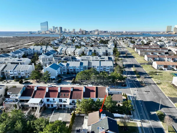 an aerial view of a city