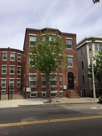 a front view of a building