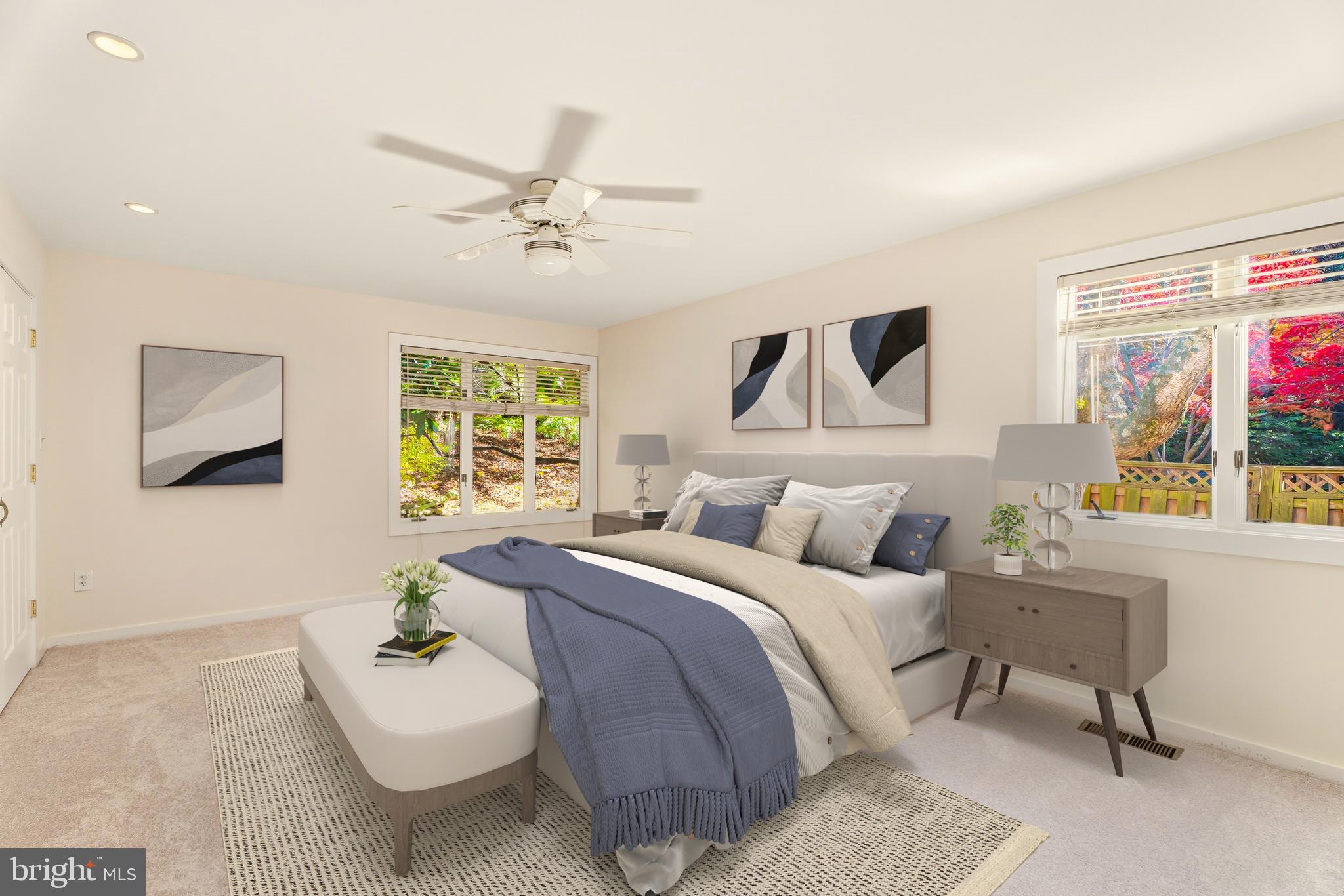 2 Riderwood Station Towson, MD 21204 - Photo 29 of 58 Main Level Primary Bedrm - Virtually Staged