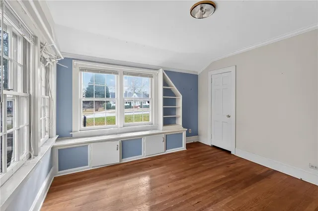 an empty room with a window