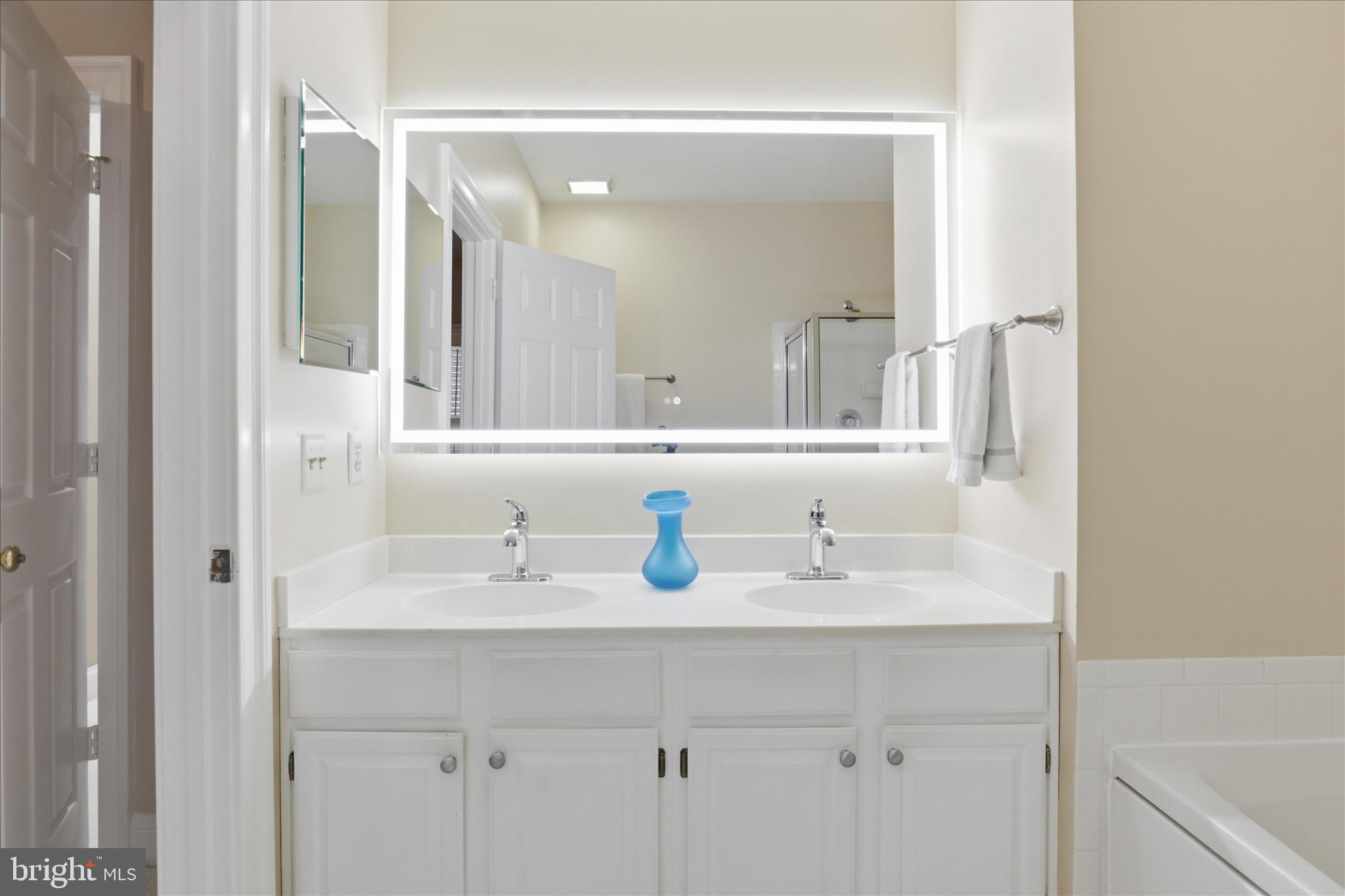 1319 Sundial Drive Reston, VA 20194 - Photo 16 of 49 a bathroom with a sink double vanity and mirror