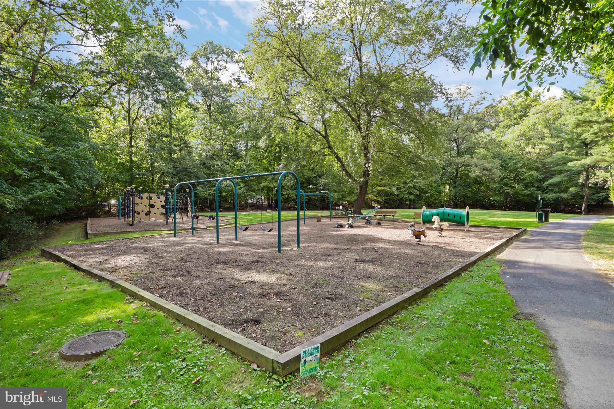 1319 Sundial Drive Reston, VA 20194 - Photo 28 of 49 a view of a backyard with large trees
