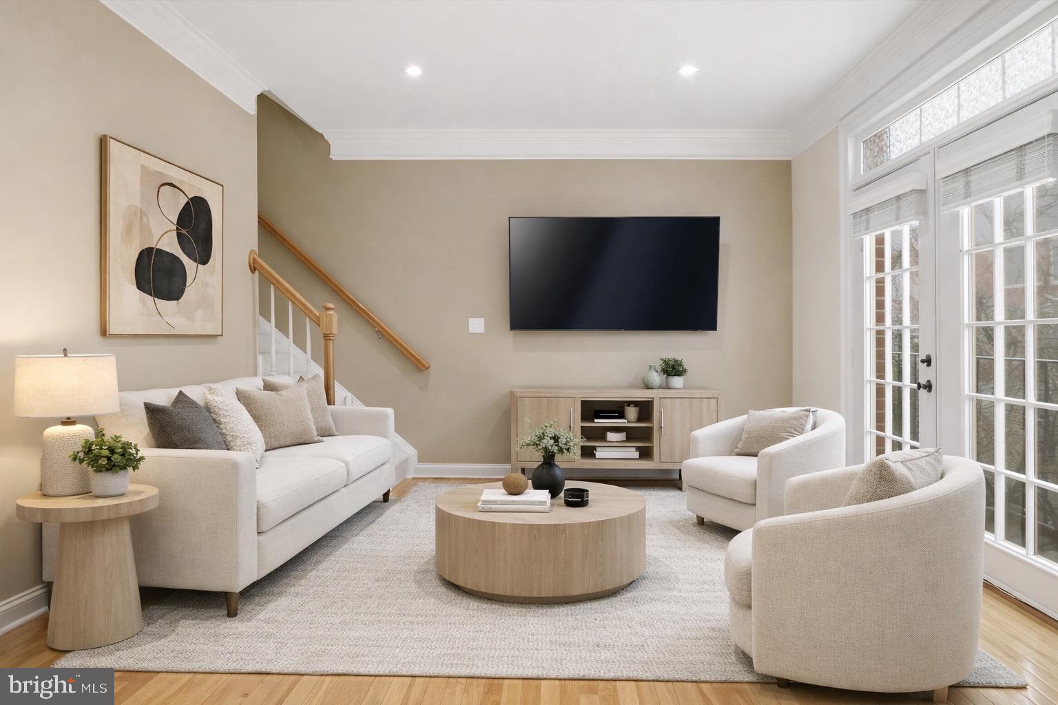 1319 Sundial Drive Reston, VA 20194 - Photo 9 of 49 a living room with furniture and a flat screen tv