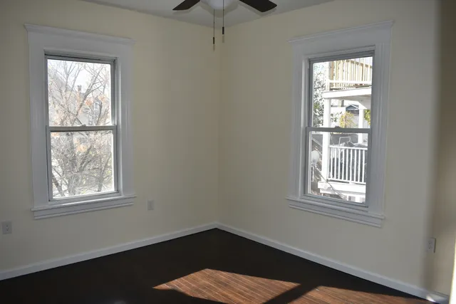 an empty room with a window