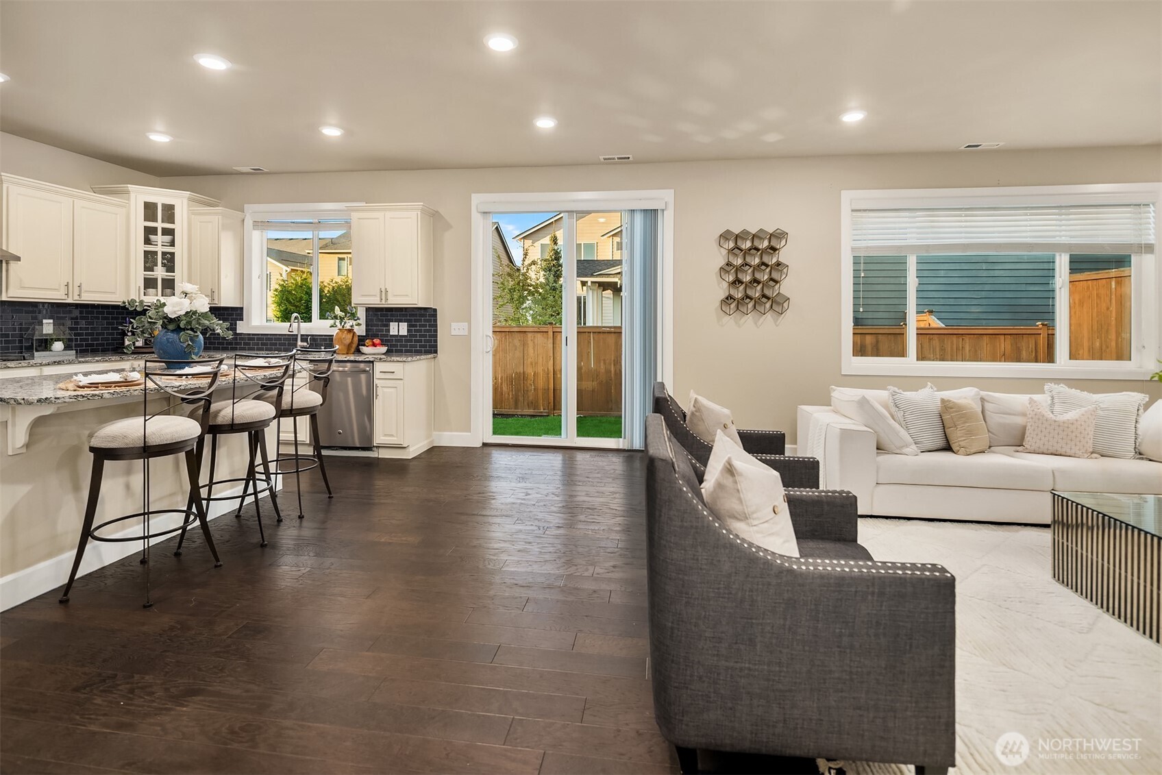 4111 174th Street Southeast Bothell, WA 98012 - Photo 16 of 40 a living room with furniture and a large window