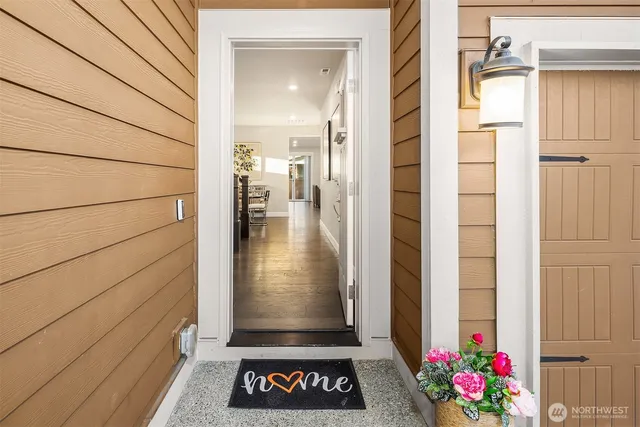 a view of a door of the house