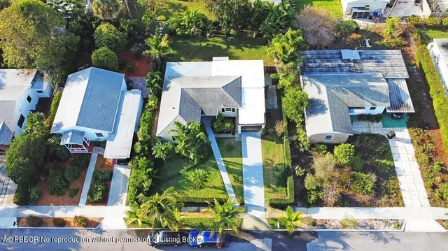 an aerial view of multiple house