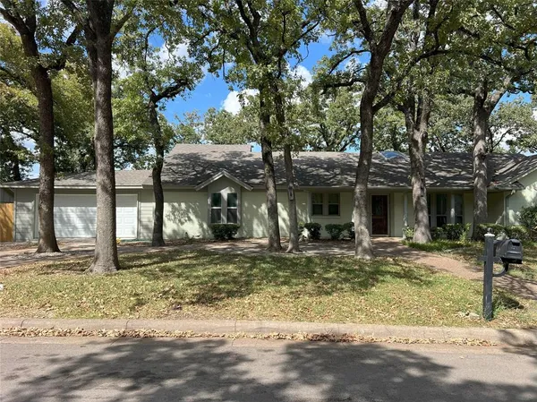 front view of a house with a tree