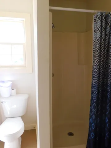 a garden view with a sitting space