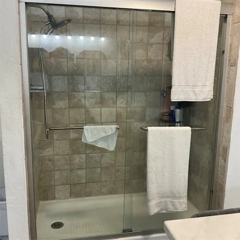 a room with a table and a chair