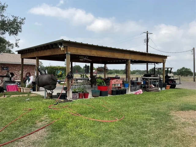 a backyard of a house