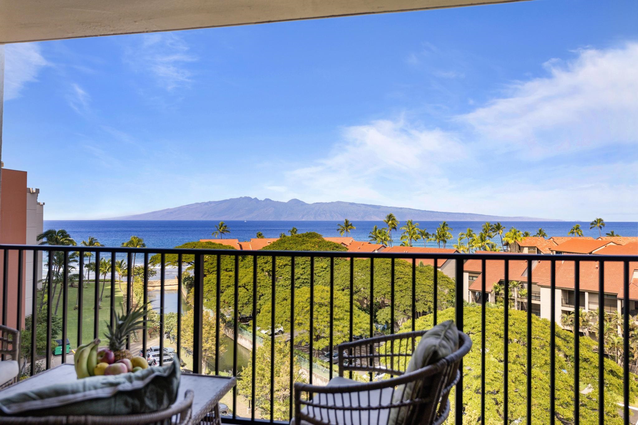 3445 Lower Honoapiilani Road, Unit 826 Lahaina, HI 96761 - Photo 1 of 26 a view of a balcony with an ocean view
