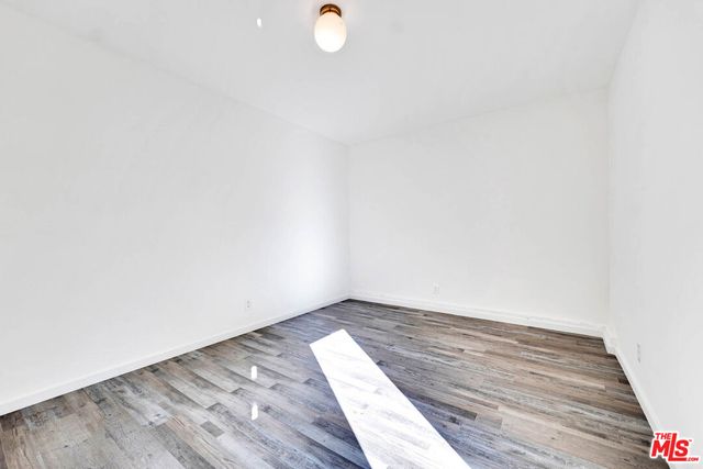 a view of a yard with plants and a trees