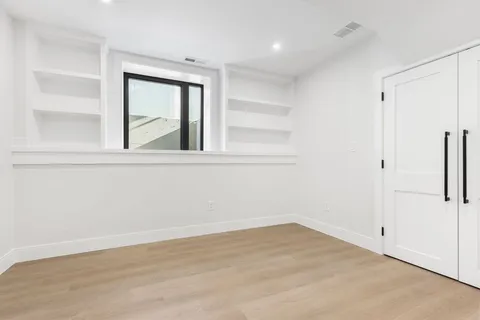 an empty room with a window