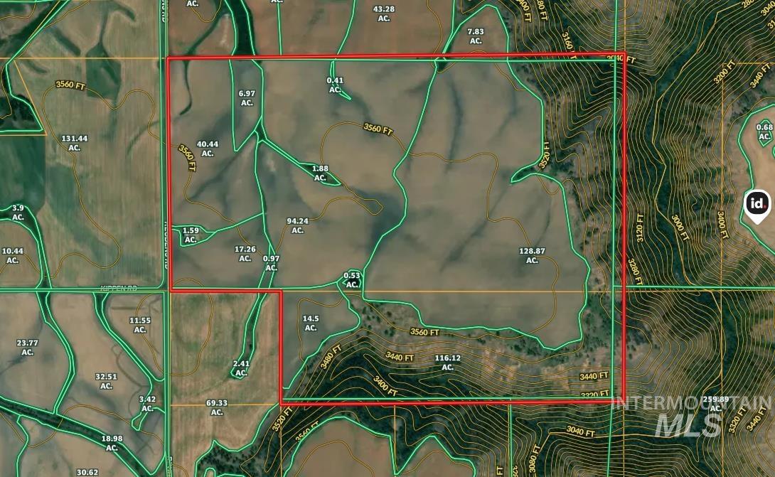 2326 Reubens Road Reubens, ID 83548 - Photo 7 of 34 Aerial map of property and surrounding area featuring property parcel outlined
