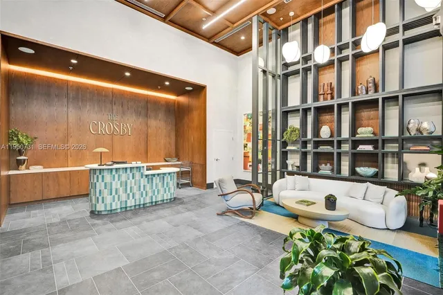 a living room filled with furniture