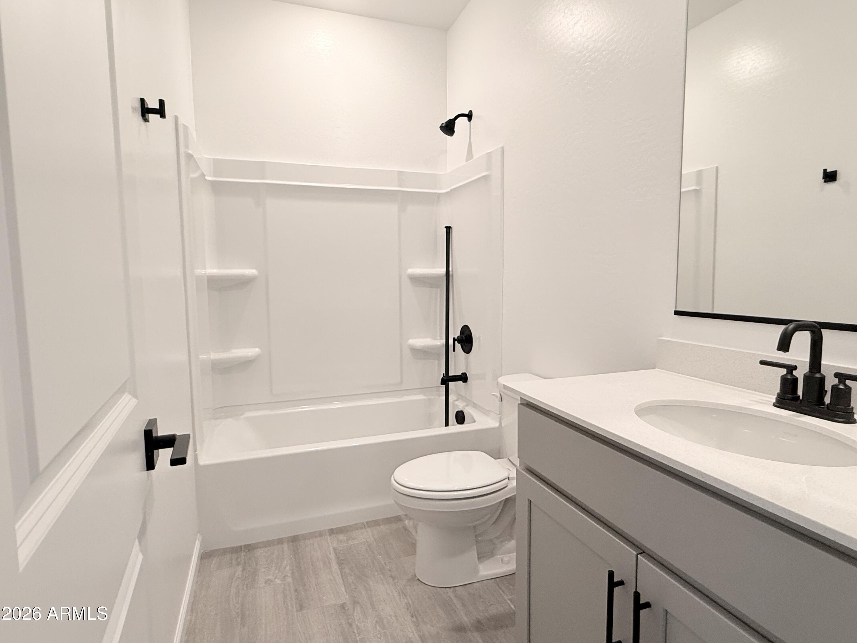 32148 Buckaroo Road San Tan Valley, AZ 85140 - Photo 16 of 45 a bathroom with a sink a toilet and a bathtub
