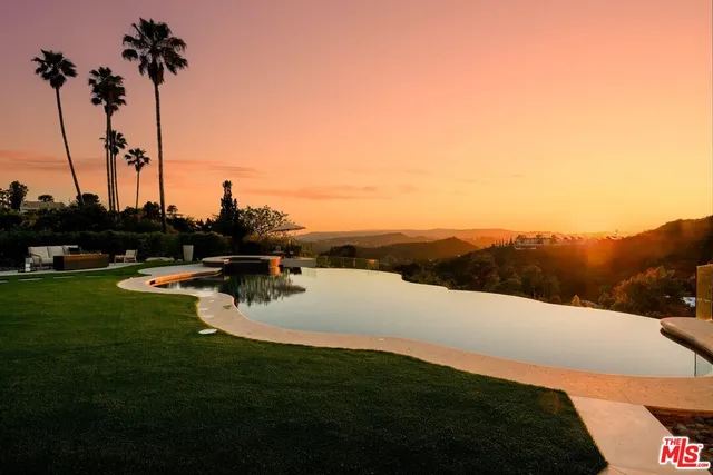 a view of a lake with a mountain