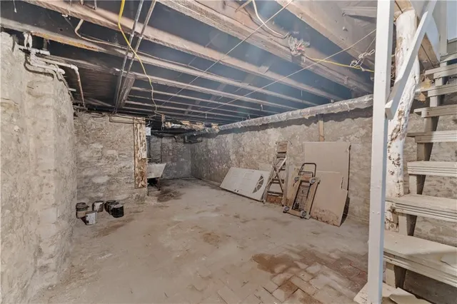 a view of storage and utility room