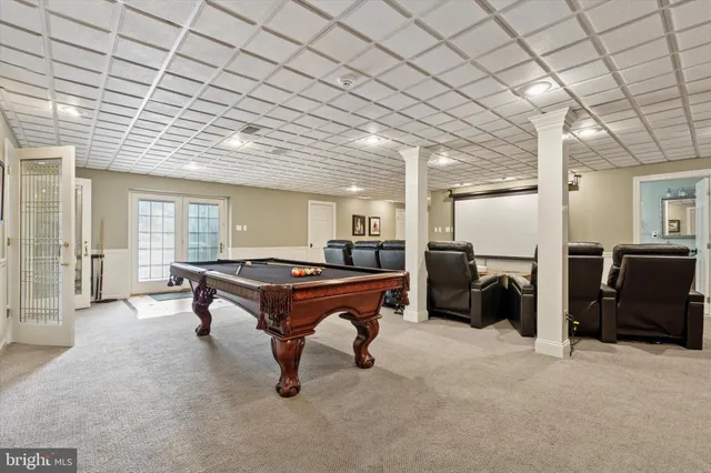 a room with furniture