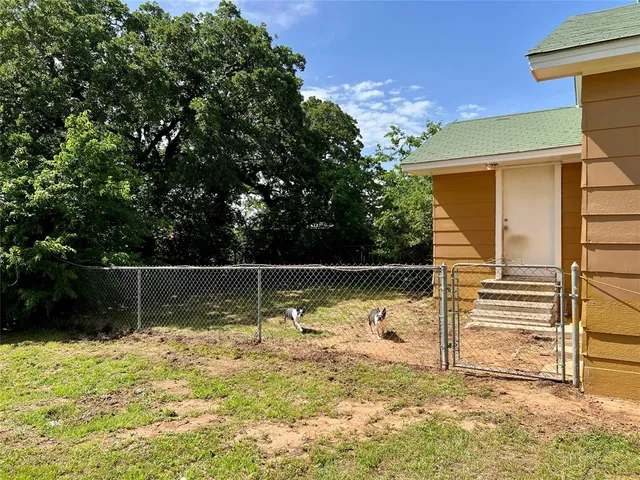 a backyard of a house