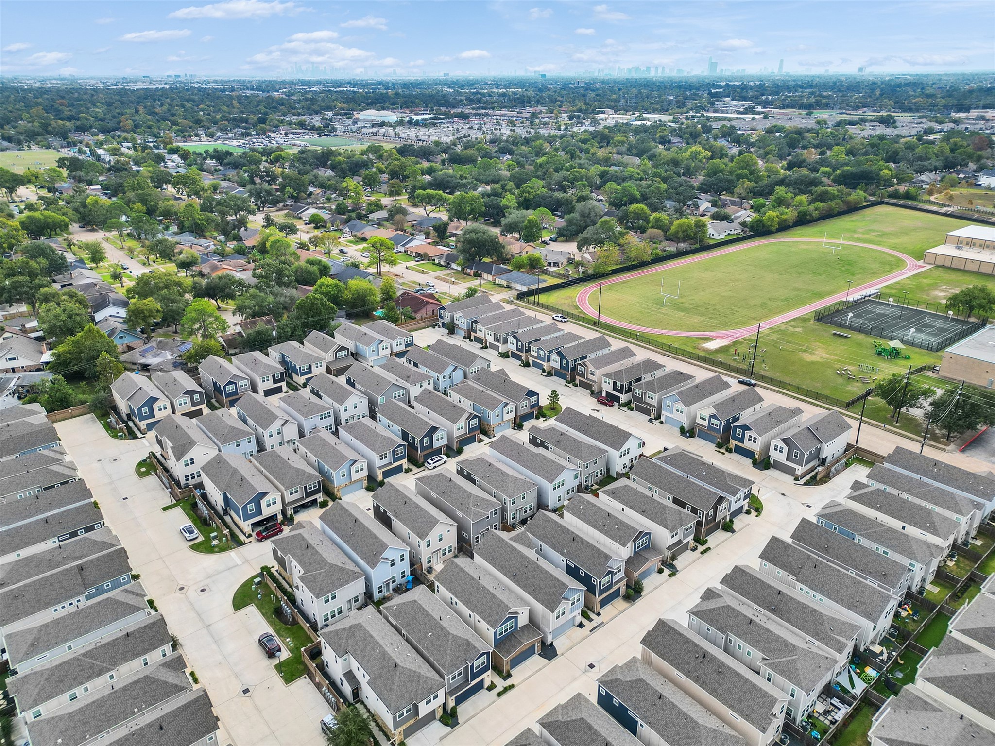 3118 Cloud Forest Lane Houston, TX 77080 - Photo 37 of 40 an aerial view of a city with mountain