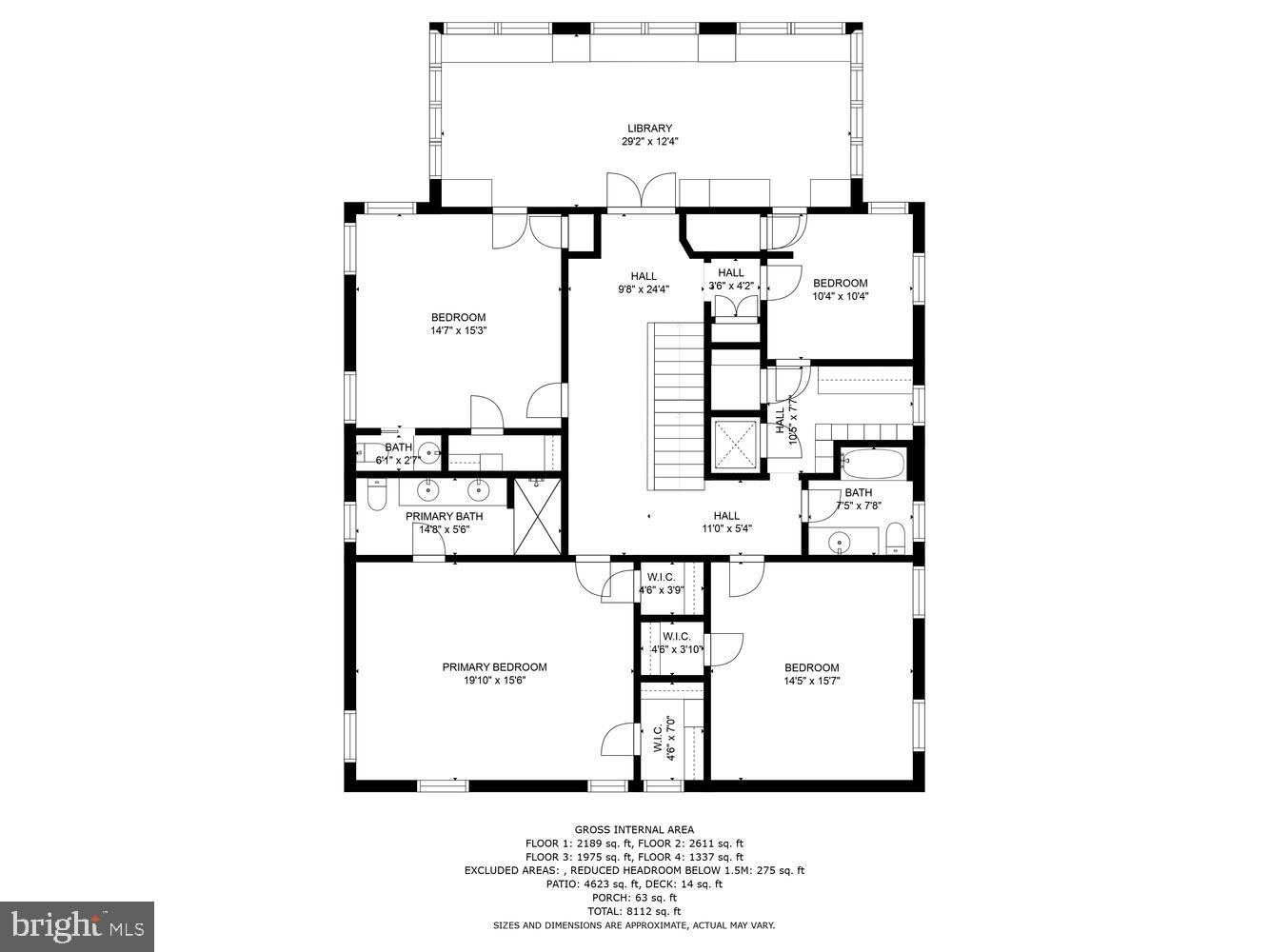 3512 Rittenhouse Street Northwest Washington, DC 20015 - Photo 130 of 132 Upper Level 1 Floor Plan