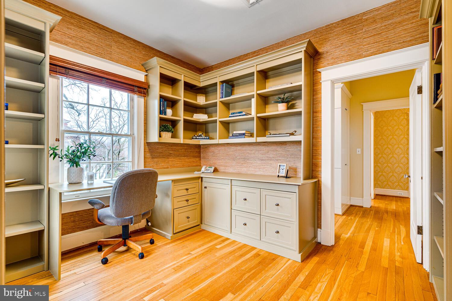 3512 Rittenhouse Street Northwest Washington, DC 20015 - Photo 64 of 132 a view of a workspace with furniture and a window