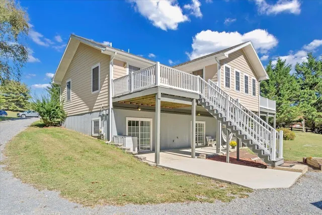 a view of a house with a patio