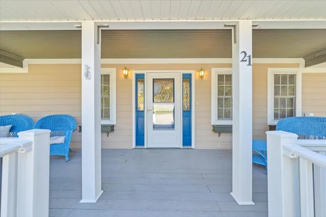 an aerial view of residential house with outdoor space