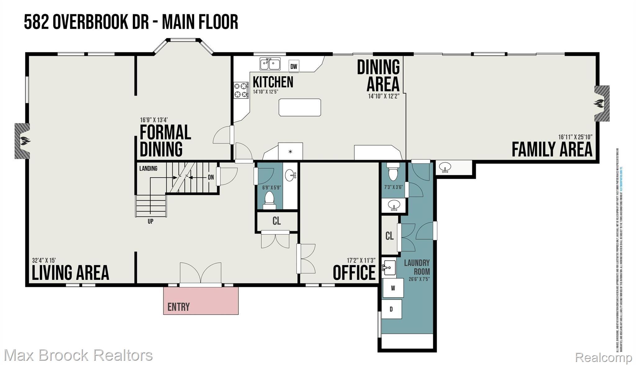 582 Overbrook Road Bloomfield Hills, MI 48302 - Photo 55 of 56 FP Main Floor.jpg