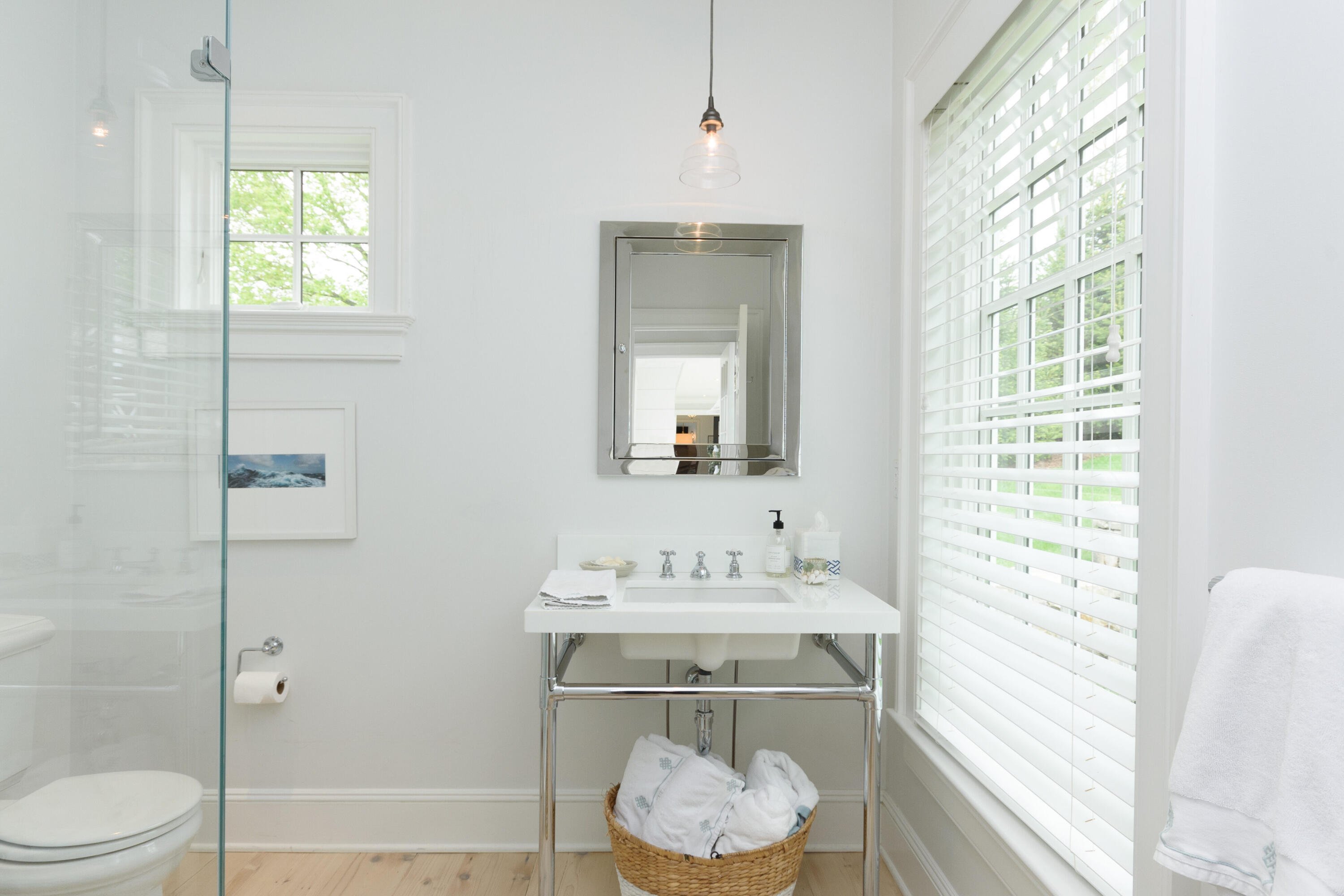 118 Goodwives River Road Darien, CT 06820 - Photo 31 of 68 a bathroom with a sink a toilet and shower