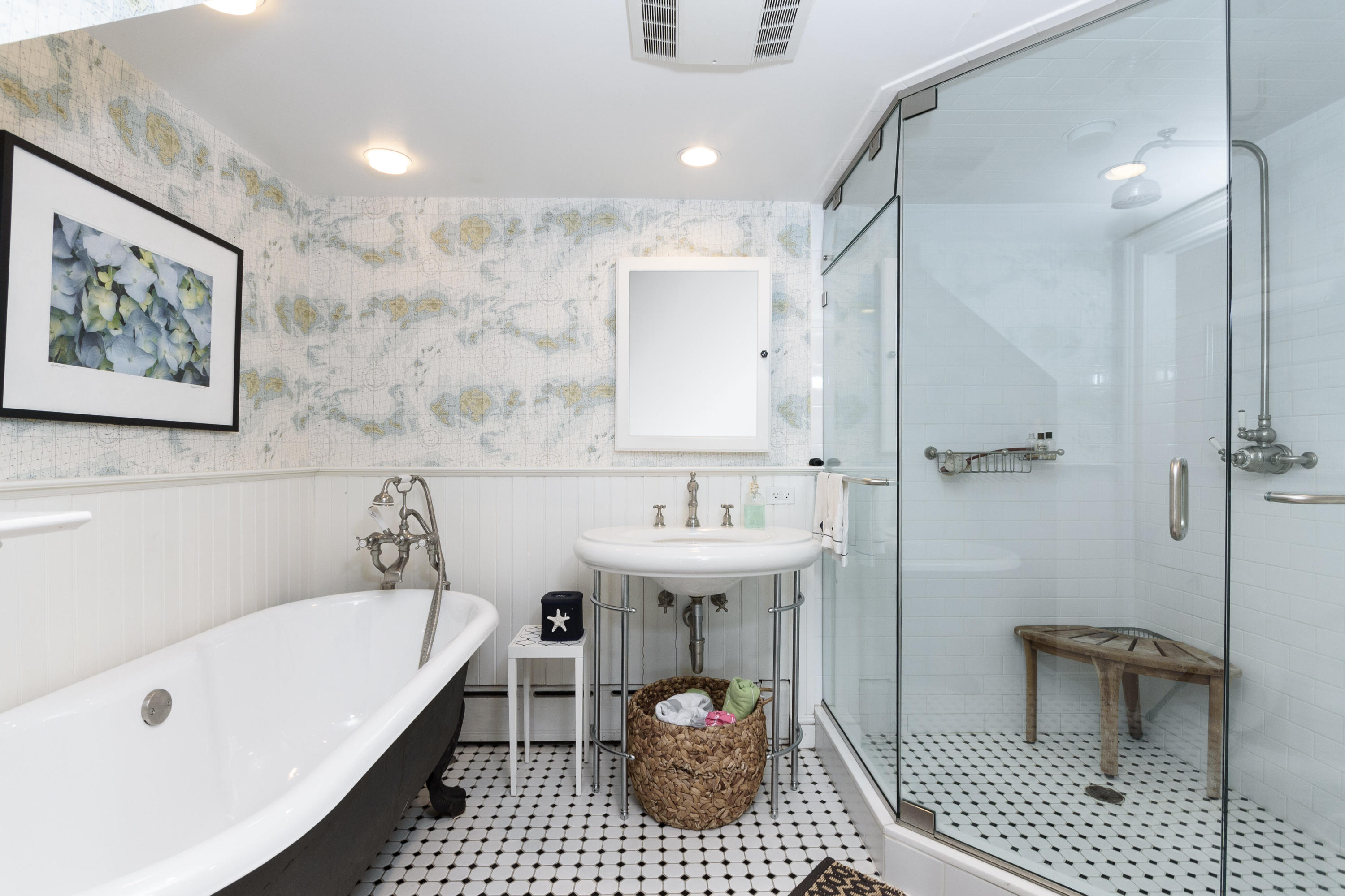 118 Goodwives River Road Darien, CT 06820 - Photo 46 of 68 a bathroom with a sink a toilet and shower